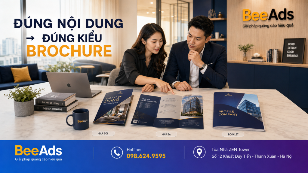 Chọn kích thước và kiểu gấp khi thiết kế Brochure chuyên nghiệp