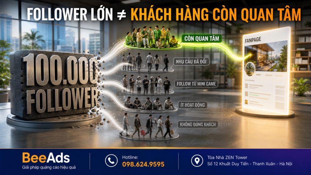 Fanpage nhiều Follower nhưng tương tác vẫn thấp