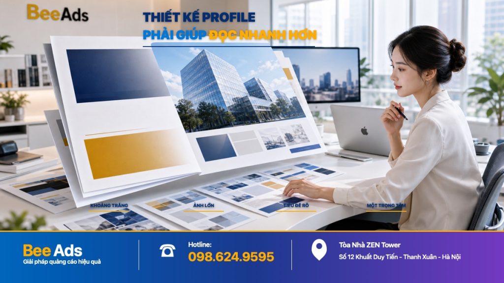 Thiết kế Profile công ty chuyên nghiệp cần bố cục rõ ràng và dễ đọc