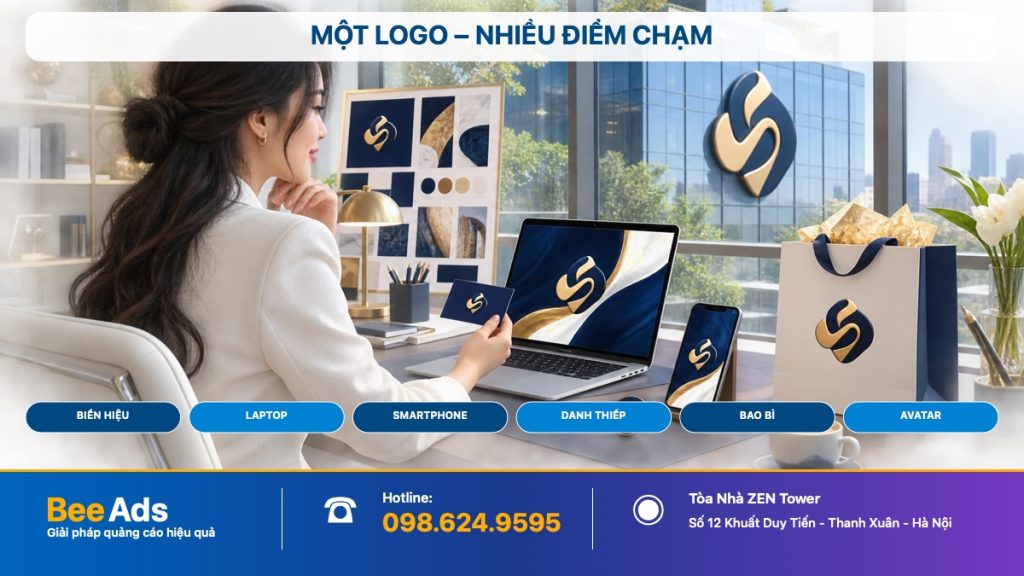 Logo chuyên nghiệp cần sử dụng tốt trên Website Fanpage biển hiệu và nhiều điểm chạm