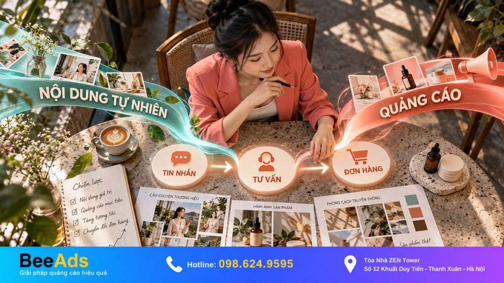 Kết hợp nội dung và quảng cáo Facebook bán hàng