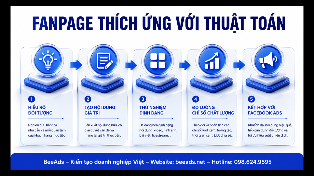 Quy trình Fanpage thích ứng thuật toán Facebook