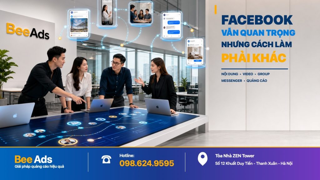 Một khách hàng có thể đi qua nhiều điểm chạm trên Facebook trước khi quyết định mua hàng.