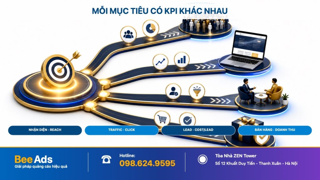 Các KPI Facebook Ads phù hợp với từng mục tiêu quảng cáo