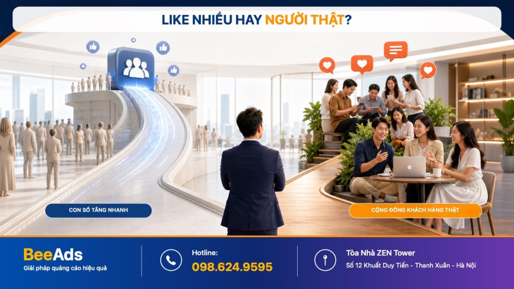 Mua like VIA hay chạy quảng cáo Facebook để tăng like Fanpage