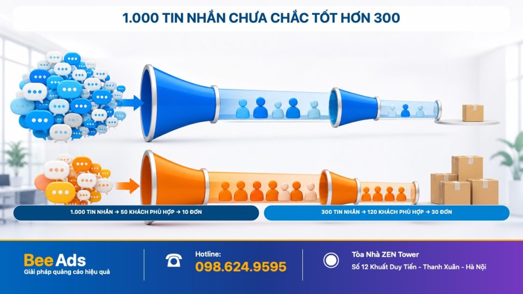 KPI Facebook Ads cần đánh giá chất lượng khách hàng thay vì chỉ số lượng tin nhắn