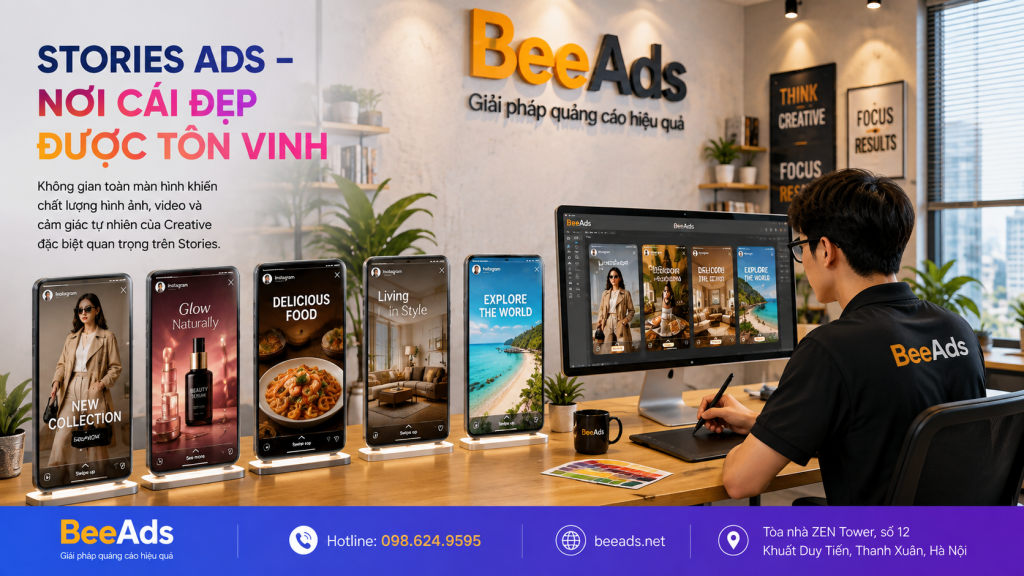 Creative đẹp và tự nhiên cho quảng cáo Facebook Stories và Instagram Stories