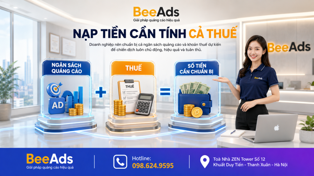 Nạp tiền quảng cáo Facebook bằng MoMo cần tính cả phần thuế áp dụng