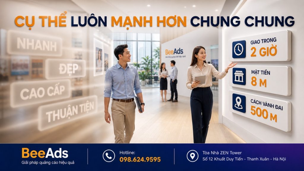 Cách viết nội dung quảng cáo Facebook cụ thể và dễ hình dung