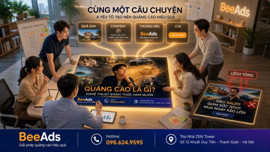 Nội dung và hình ảnh quảng cáo Facebook cần đồng bộ thông điệp