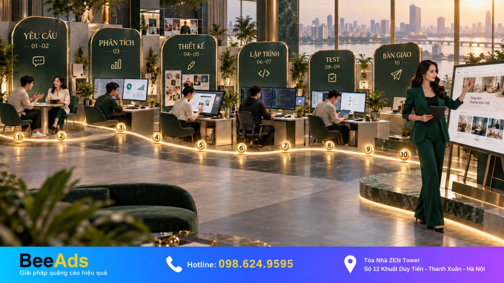 Quy trình thiết kế Website theo yêu cầu BeeAds
