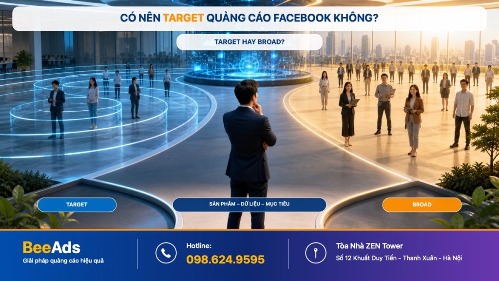 Có nên Target quảng cáo Facebook không và khi nào nên dùng Broad