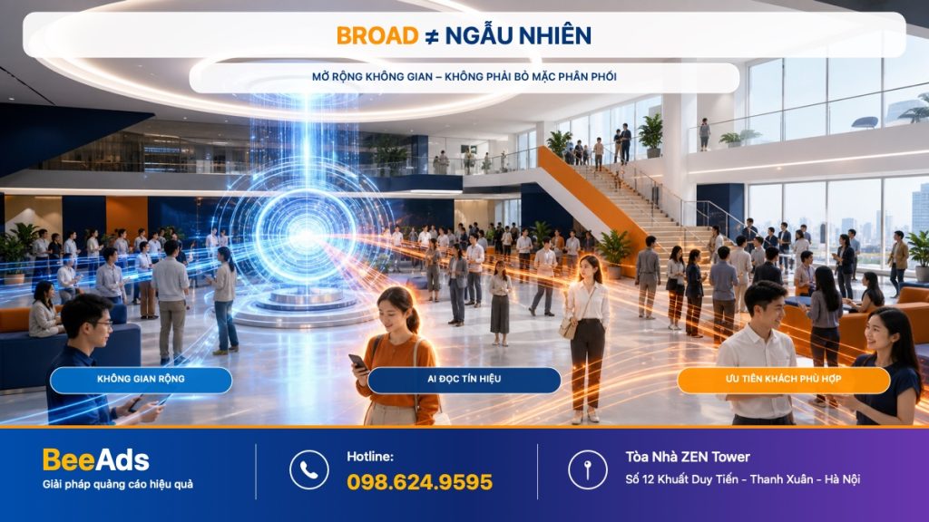 Broad Target Facebook không có nghĩa quảng cáo được phân phối ngẫu nhiên