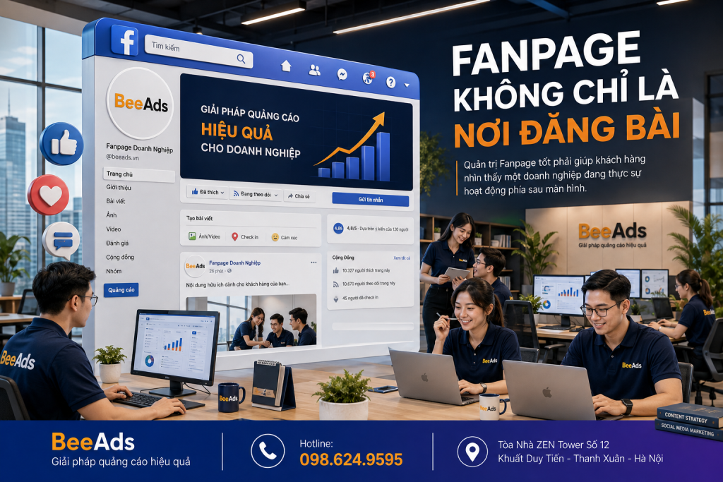 Quản trị Fanpage không chỉ là đăng bài mà còn xây dựng hình ảnh doanh nghiệp
