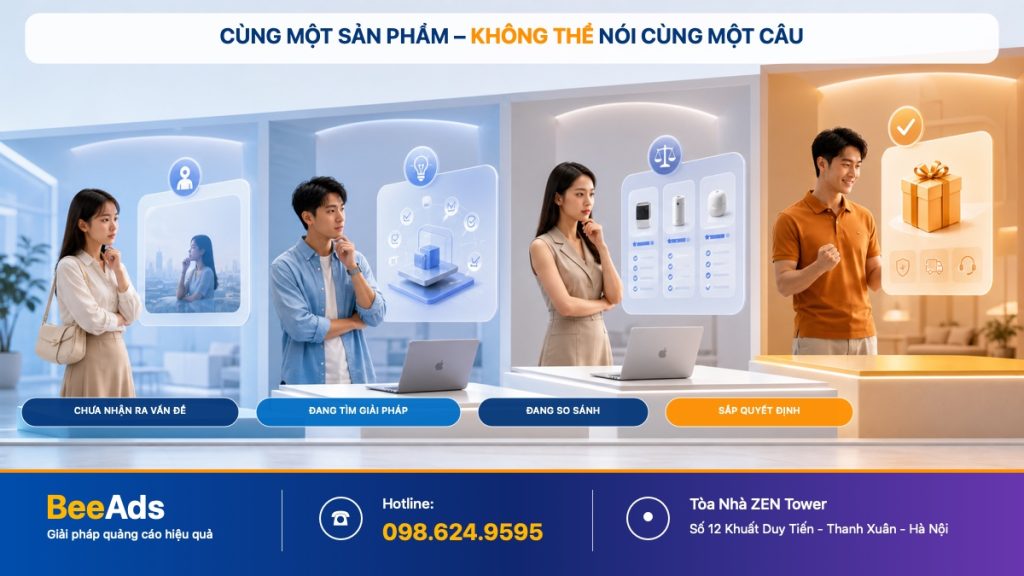 Xây dựng nội dung quảng cáo theo mức độ nhu cầu khách hàng
