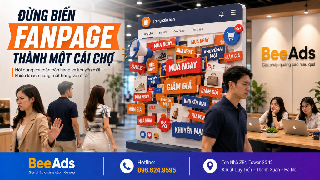 Sai lầm quản trị Fanpage khi chỉ đăng nội dung bán hàng và khuyến mại