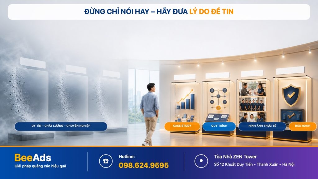 Bằng chứng giúp nội dung quảng cáo thuyết phục khách hàng