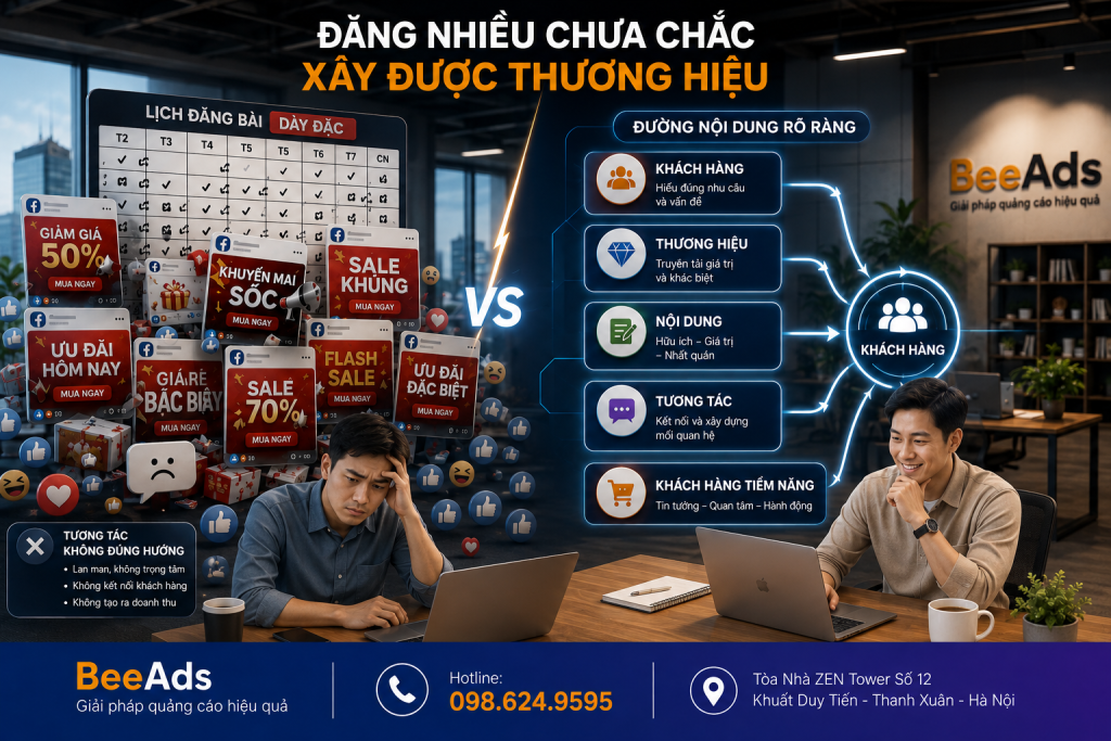 Đăng bài Fanpage không có định hướng khiến thương hiệu thiếu nhất quán