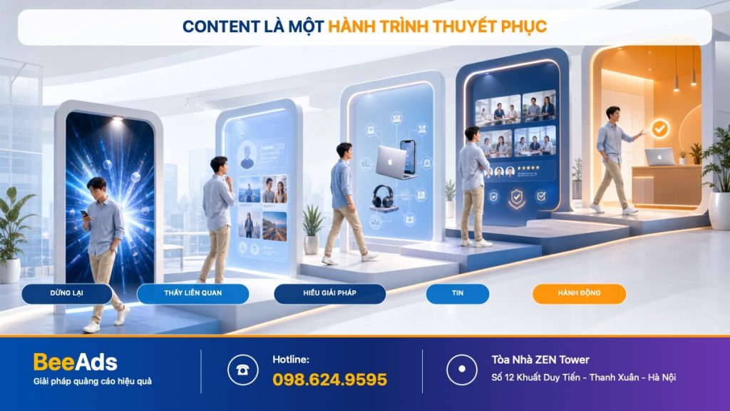 Hành trình thuyết phục trong nội dung quảng cáo Facebook