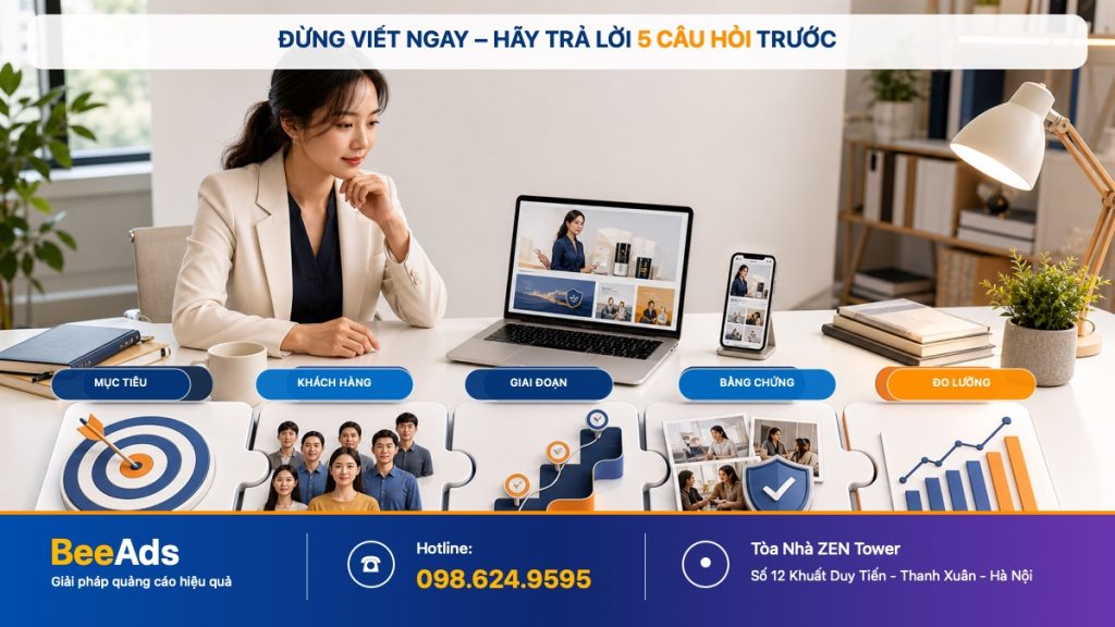 5 câu hỏi trước khi xây dựng nội dung quảng cáo