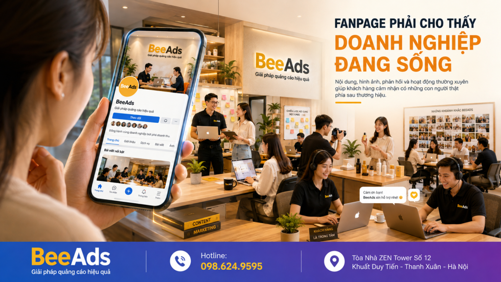 Fanpage được quản trị tốt giúp khách hàng thấy doanh nghiệp đang hoạt động