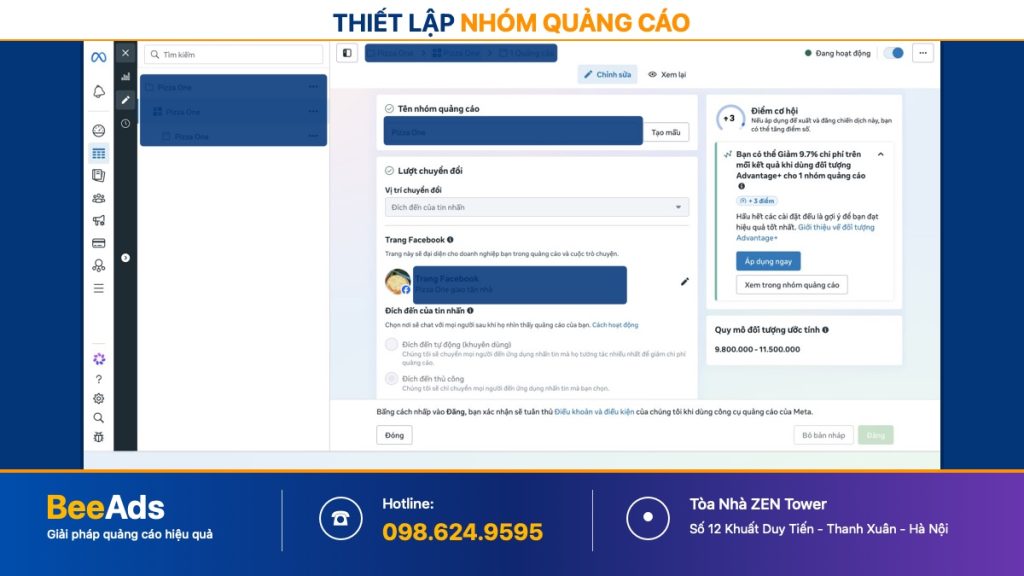 Thiết lập Nhóm quảng cáo trong Trình quản lý quảng cáo Facebook