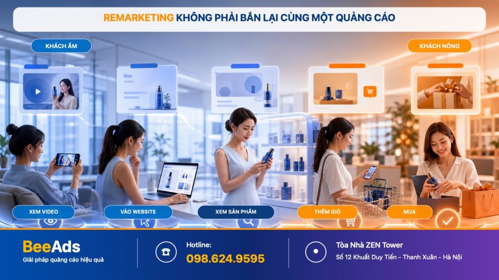 Remarketing khách hàng trong Target quảng cáo Facebook