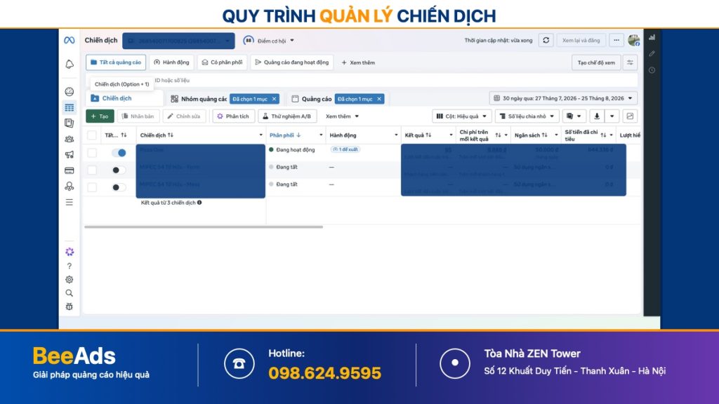 Quy trình sử dụng Trình quản lý quảng cáo Facebook