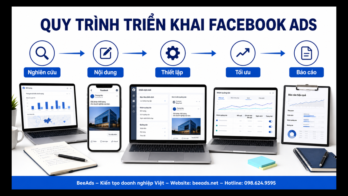 Quy trình triển khai Facebook Ads chuyên nghiệp