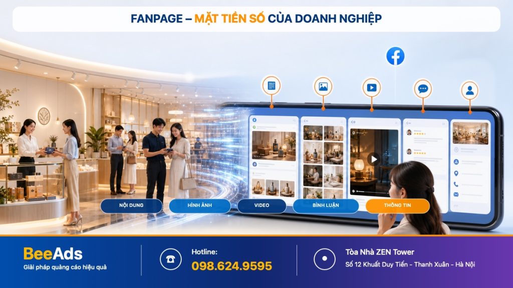 Fanpage Facebook là mặt tiền số của doanh nghiệp