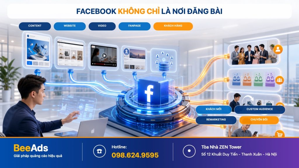 Hệ thống quảng cáo Facebook kết nối nội dung dữ liệu và khách hàng
