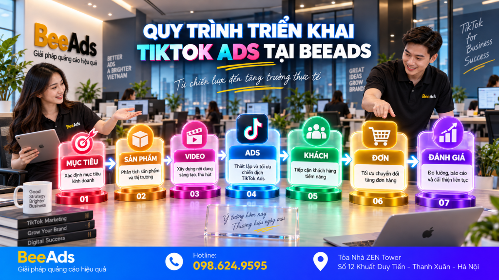 Quy trình triển khai quảng cáo TikTok tại BeeAds
