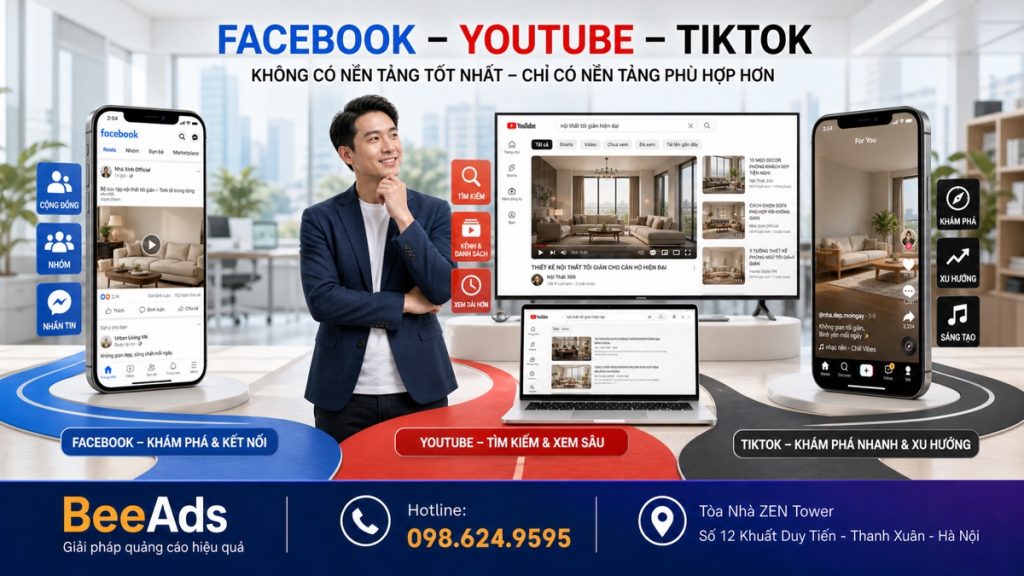 Facebook YouTube hay TikTok nên chọn nền tảng nào để làm Video