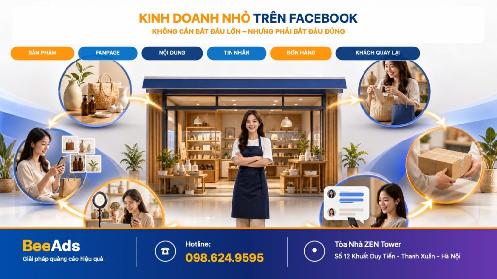 Kinh doanh nhỏ trên Facebook với hành trình từ sản phẩm đến khách quay lại