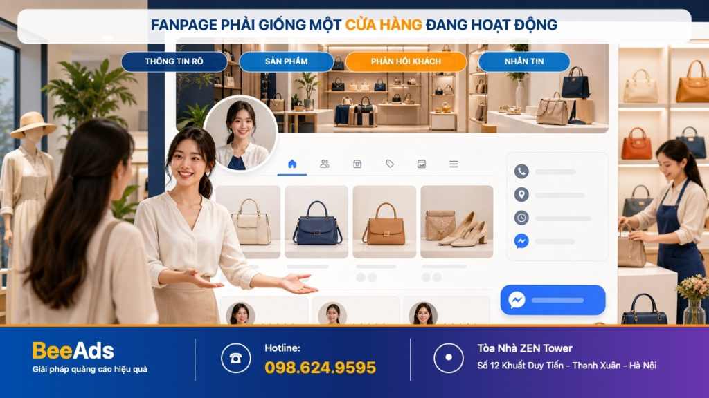Fanpage bán hàng cần được vận hành như một cửa hàng thật