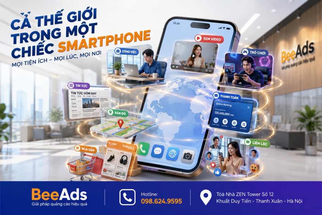 Smartphone phục vụ công việc giải trí tin tức trò chơi thanh toán mua sắm bản đồ và liên lạc trên cùng một thiết bị.