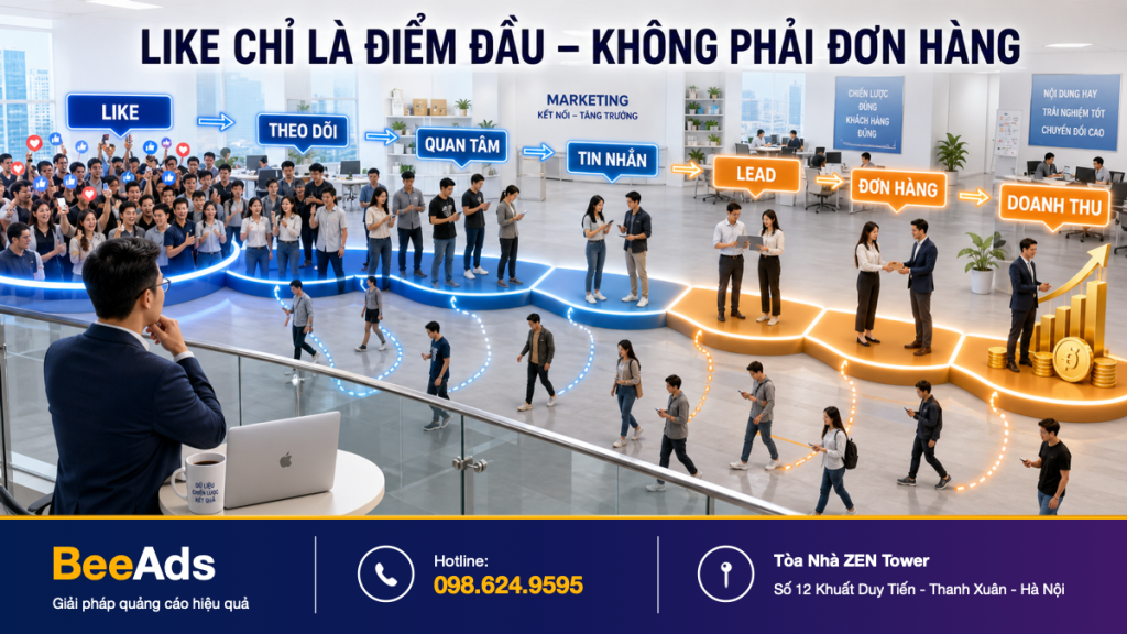 Like Facebook không đồng nghĩa với khách hàng và doanh thu