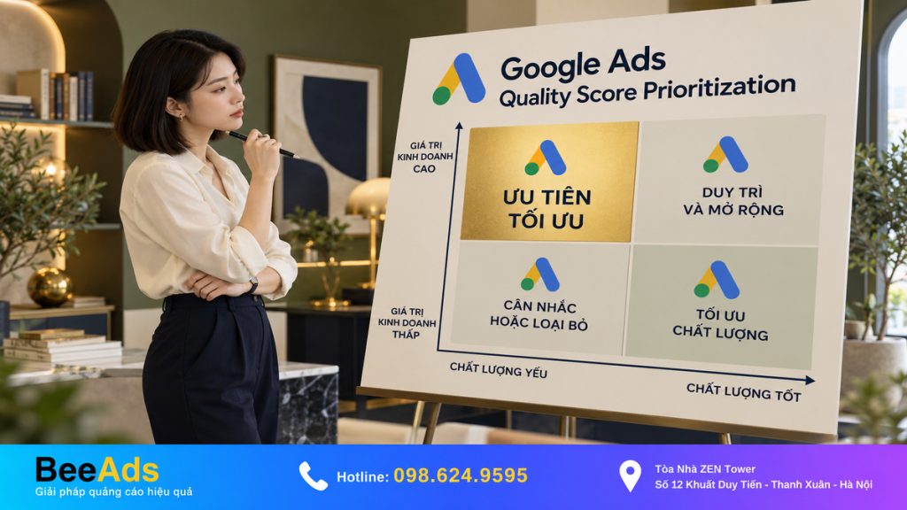 Ưu tiên tối ưu Điểm chất lượng Google Ads