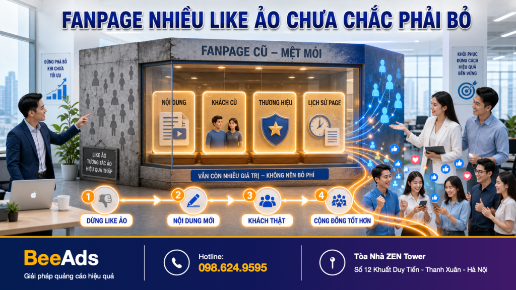 Fanpage nhiều Like ảo có cần xóa và làm lại không
