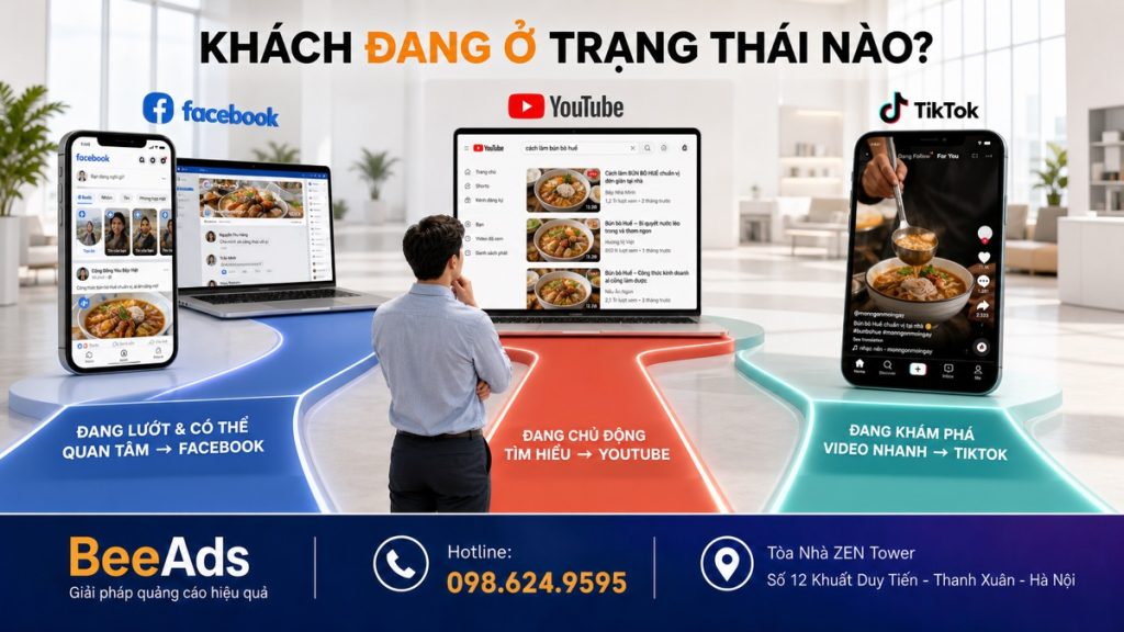 Khi nào nên dùng Facebook YouTube hay TikTok