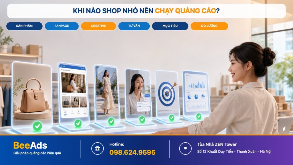 Shop nhỏ nên chạy quảng cáo Facebook khi đã có nền tảng cơ bản