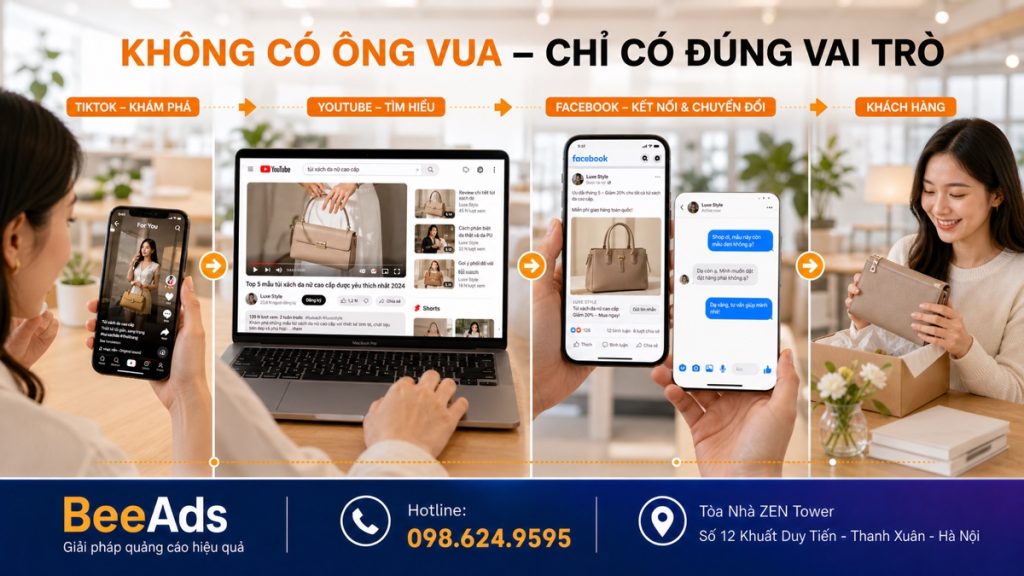 Facebook YouTube TikTok phù hợp với những mục tiêu Video Marketing khác nhau