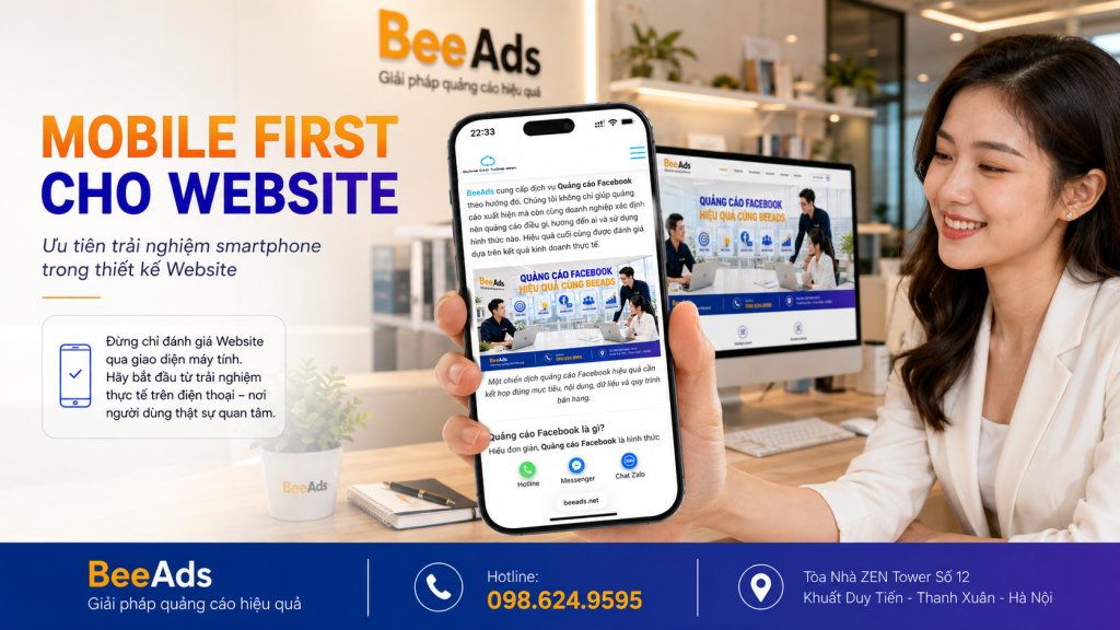 Thiết kế Website theo tư duy Mobile First ưu tiên trải nghiệm smartphone