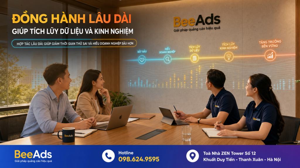 BeeAds đồng hành lâu dài cùng doanh nghiệp trong quá trình triển khai quảng cáo Facebook