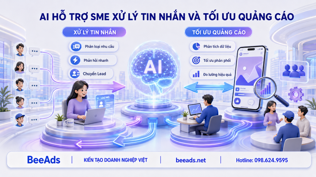 AI hỗ trợ doanh nghiệp vừa và nhỏ xử lý tin nhắn và tối ưu quảng cáo Facebook
