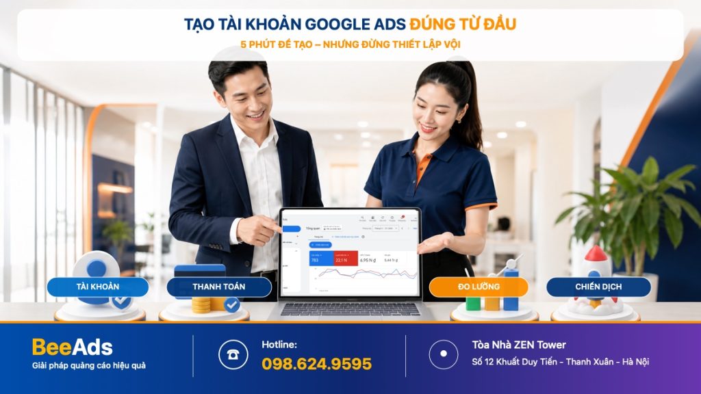 Cách tạo tài khoản Google Ads đúng từ đầu cho người mới