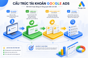 Cấu trúc tài khoản Google Ads chuẩn giúp quản lý chiến dịch hiệu quả