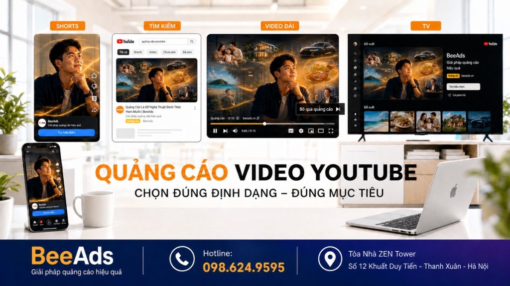 Các định dạng quảng cáo Video YouTube và cách lựa chọn hiệu quả