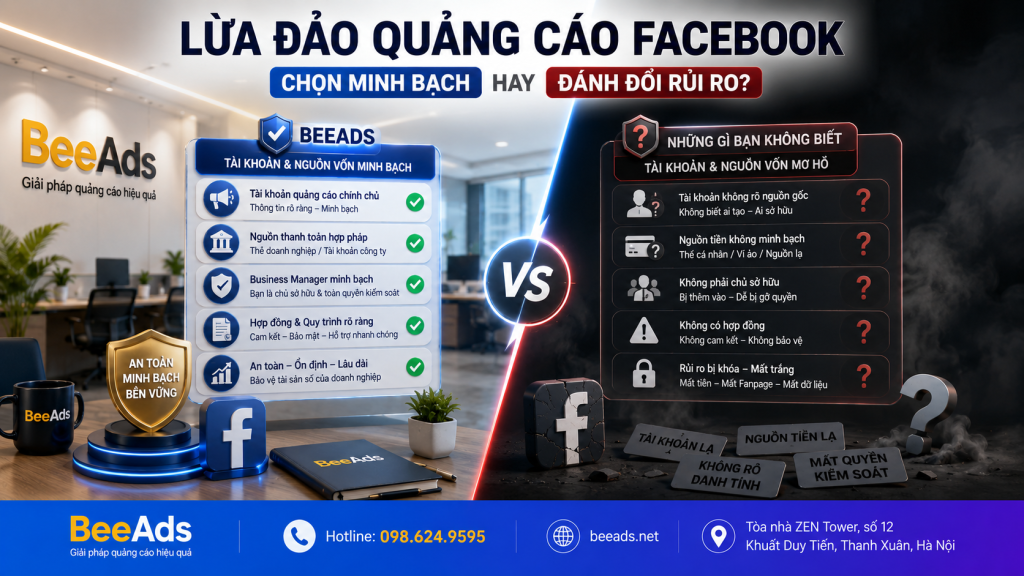 Lừa đảo quảng cáo Facebook và những rủi ro doanh nghiệp có thể gặp