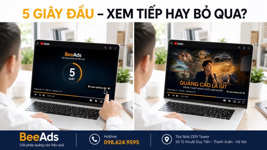 Skippable In-stream quảng cáo YouTube có thể bỏ qua